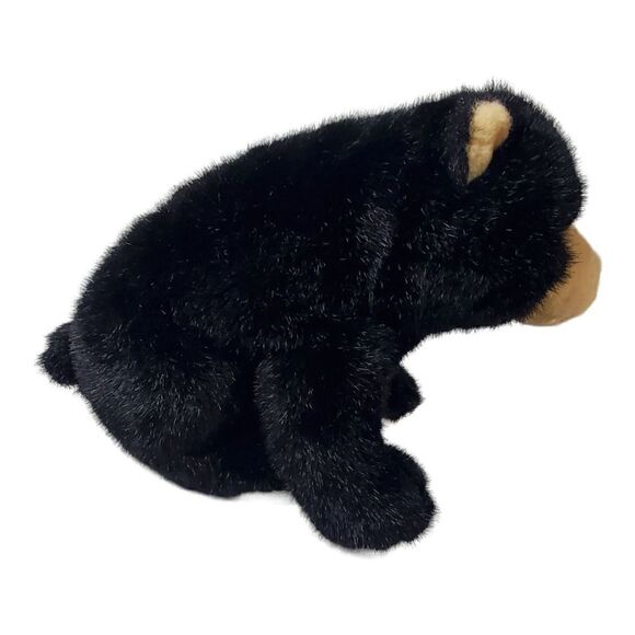 Vintage Forest Black Bear Plush Furry Stuffed Animal 2002 Toy Lovey 13" - Picture 3 of 9